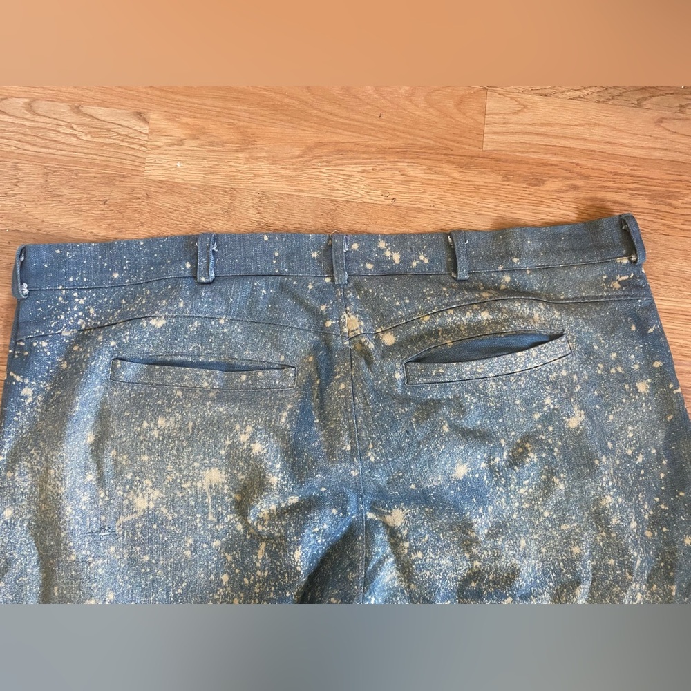 Custom Saint Roper Blue Distressed Men's Biker Style Jeans - Picture 4 of 8